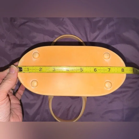 Salvatore Ferragamo Gancini Rubber Bucket Bag – Peach Pastel – Made in Italy - Picture 15 of 16